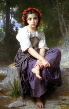 Au bord du ruisseau réalisme William Adolphe Bouguereau Peinture à l'huile